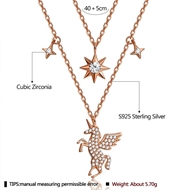 Picture of 925 Sterling Silver Cubic Zirconia Pendant Necklace in Exclusive Design