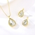 Picture of Great Artificial Crystal Rose Gold Plated 2 Piece Jewelry Set