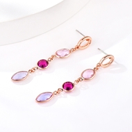 Picture of Recommended Colorful Platinum Plated Dangle Earrings with Member Discount