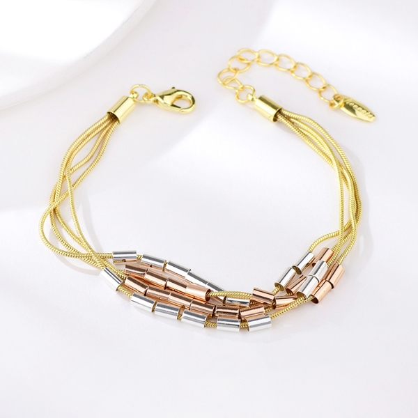 Picture of Attractive Multi-tone Plated Zinc Alloy Fashion Bracelet For Your Occasions