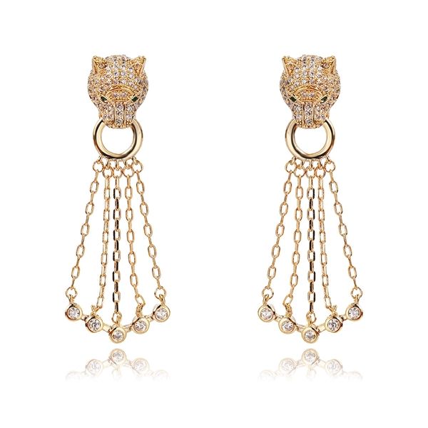 Picture of Luxury Gold Plated Dangle Earrings of Original Design