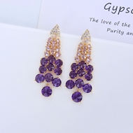 Picture of Filigree Big Purple Dangle Earrings