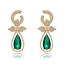 Show details for Nickel Free Gold Plated Green Dangle Earrings with Easy Return Show details for Nickel Free Gold Plated Green Dangle Earrings with Easy Return
