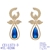 Picture of Nickel Free Gold Plated Big Dangle Earrings with No-Risk Refund