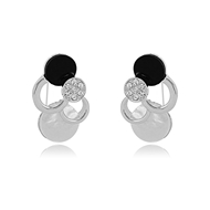 Picture of Dubai Platinum Plated Big Stud Earrings with Worldwide Shipping