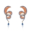Show details for Designer Gold Plated Copper or Brass Dangle Earrings with No-Risk Return