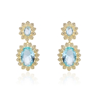 Picture of Eye-Catching Blue Cubic Zirconia Dangle Earrings with Member Discount