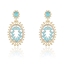 Show details for Impressive Blue Copper or Brass Dangle Earrings with Low MOQ
