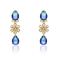 Picture of Attractive Blue Cubic Zirconia Dangle Earrings For Your Occasions