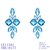 Picture of Best Cubic Zirconia Blue Dangle Earrings