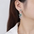 Picture of Cheap Platinum Plated White Dangle Earrings Direct from Factory