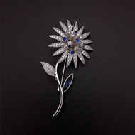 Show details for Impressive Blue Zinc Alloy Brooche with No-Risk Return Show details for Impressive Blue Zinc Alloy Brooche with No-Risk Return