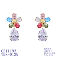 Picture of Charming Colorful Gold Plated Dangle Earrings with Easy Return