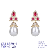 Picture of Irresistible Pink Gold Plated Dangle Earrings For Your Occasions