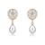 Picture of Low Cost Gold Plated White Dangle Earrings with Low Cost