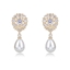 Show details for Low Cost Gold Plated White Dangle Earrings with Low Cost