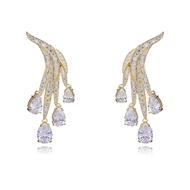 Picture of Beautiful Cubic Zirconia Luxury Dangle Earrings