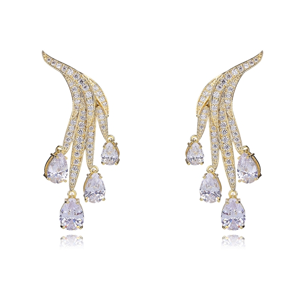 Picture of Beautiful Cubic Zirconia Luxury Dangle Earrings