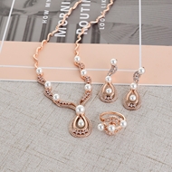 Show details for Zinc Alloy Rose Gold Plated 2 Piece Jewelry Set in Exclusive Design Show details for Zinc Alloy Rose Gold Plated 2 Piece Jewelry Set in Exclusive Design