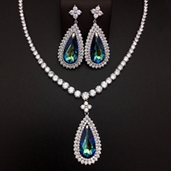 Show details for Platinum Plated Blue 2 Piece Jewelry Set at Great Low Price Show details for Platinum Plated Blue 2 Piece Jewelry Set at Great Low Price