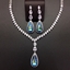 Show details for Hot Selling Blue Platinum Plated 2 Piece Jewelry Set from Top Designer