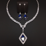 Show details for Pretty Swarovski Element Blue 2 Piece Jewelry Set Show details for Pretty Swarovski Element Blue 2 Piece Jewelry Set