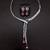 Picture of Fast Selling Purple Platinum Plated 2 Piece Jewelry Set from Editor Picks