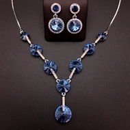 Show details for Reasonably Priced Platinum Plated Big 2 Piece Jewelry Set from Reliable Manufacturer Show details for Reasonably Priced Platinum Plated Big 2 Piece Jewelry Set from Reliable Manufacturer