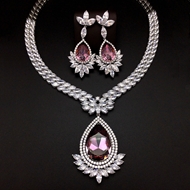 Show details for Beautiful Swarovski Element Zinc Alloy 2 Piece Jewelry Set Show details for Beautiful Swarovski Element Zinc Alloy 2 Piece Jewelry Set