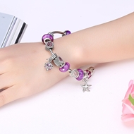 Picture of Platinum Plated Purple Fashion Bangle with Beautiful Craftmanship