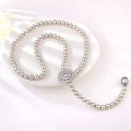 Show details for Beautiful Artificial Pearl Platinum Plated Y Necklace Show details for Beautiful Artificial Pearl Platinum Plated Y Necklace