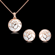 Picture of Buy Rose Gold Plated White 2 Piece Jewelry Set with Wow Elements