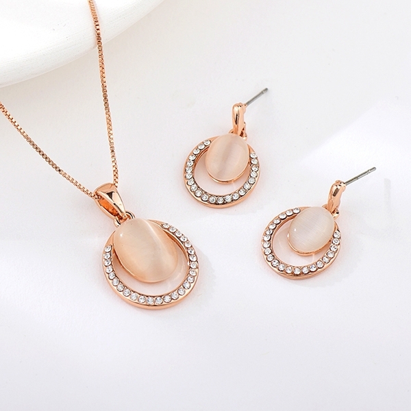 Picture of Designer Rose Gold Plated Classic 2 Piece Jewelry Set with Easy Return