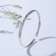 Picture of 999 Sterling Silver Small Fashion Bangle with Full Guarantee