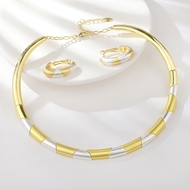 Show details for Brand New Multi-tone Plated Zinc Alloy 2 Piece Jewelry Set with SGS/ISO Certification