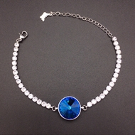 Show details for Eye-Catching Blue Zinc Alloy Fashion Bracelet for Ladies Show details for Eye-Catching Blue Zinc Alloy Fashion Bracelet for Ladies