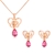 Picture of Charming Pink Artificial Crystal 2 Piece Jewelry Set As a Gift