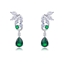 Show details for Distinctive Green Cubic Zirconia Dangle Earrings with Low MOQ