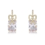 Show details for Copper or Brass Cubic Zirconia Dangle Earrings Online Only