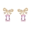 Show details for Fashion Cubic Zirconia Pink Dangle Earrings