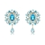 Picture of Trendy Blue Big Dangle Earrings with No-Risk Refund