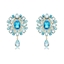 Show details for Trendy Blue Big Dangle Earrings with No-Risk Refund