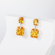 Picture of Charming Yellow Luxury Dangle Earrings As a Gift