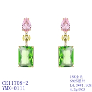 Picture of Luxury Green Dangle Earrings with Fast Shipping