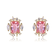 Picture of Medium Pink Stud Earrings Factory Direct Supply