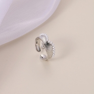 Picture of Delicate White Adjustable Ring of Original Design