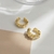 Picture of Staple Small Gold Plated Clip On Earrings