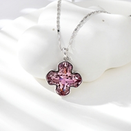 Show details for Designer Platinum Plated Swarovski Element Pendant Necklace with No-Risk Return Show details for Designer Platinum Plated Swarovski Element Pendant Necklace with No-Risk Return