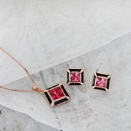 Picture of Bulk Rose Gold Plated Pink 2 Piece Jewelry Set Exclusive Online