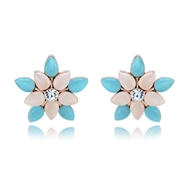 Picture of Great Value Rose Gold Plated Opal Stud Earrings with Member Discount